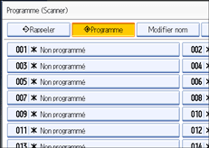 Illustration de l'&eacute;cran du panneau de commande