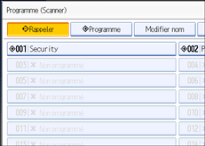 Illustration de l'&eacute;cran du panneau de commande