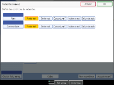 Illustration de l'&eacute;cran du panneau de commande
