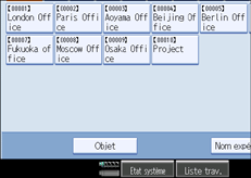 Illustration de l'&eacute;cran du panneau de commande