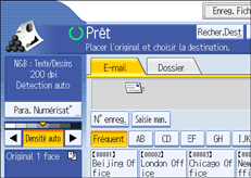 Illustration de l'&eacute;cran du panneau de commande