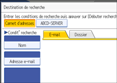 Illustration de l'écran du panneau de commande