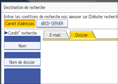 Illustration de l'écran du panneau de commande