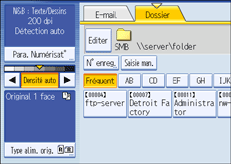 Illustration de l'&eacute;cran du panneau de commande