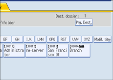 Illustration de l'&eacute;cran du panneau de commande