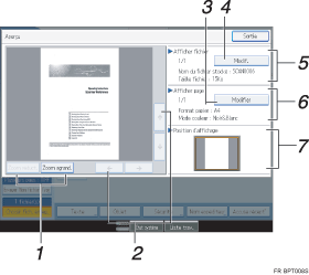 Illustration avec légende numérotée du panneau de commande