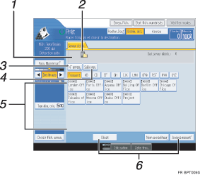 Illustration avec l&eacute;gende num&eacute;rot&eacute;e du panneau de commande
