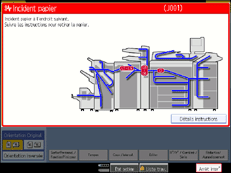 Illustration de l'écran du panneau de commande