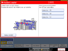 Illustration de l'écran du panneau de commande