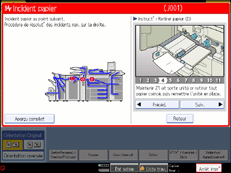 Illustration de l'écran du panneau de commande