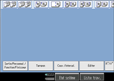 Illustration de l'écran du panneau de commande